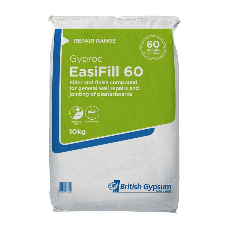 British Gypsum Building Consumables Gyproc EasiFill 60 | 10kg 5200572331 BM003260 Gyproc EasiFill 60 10kg | 09472/9	